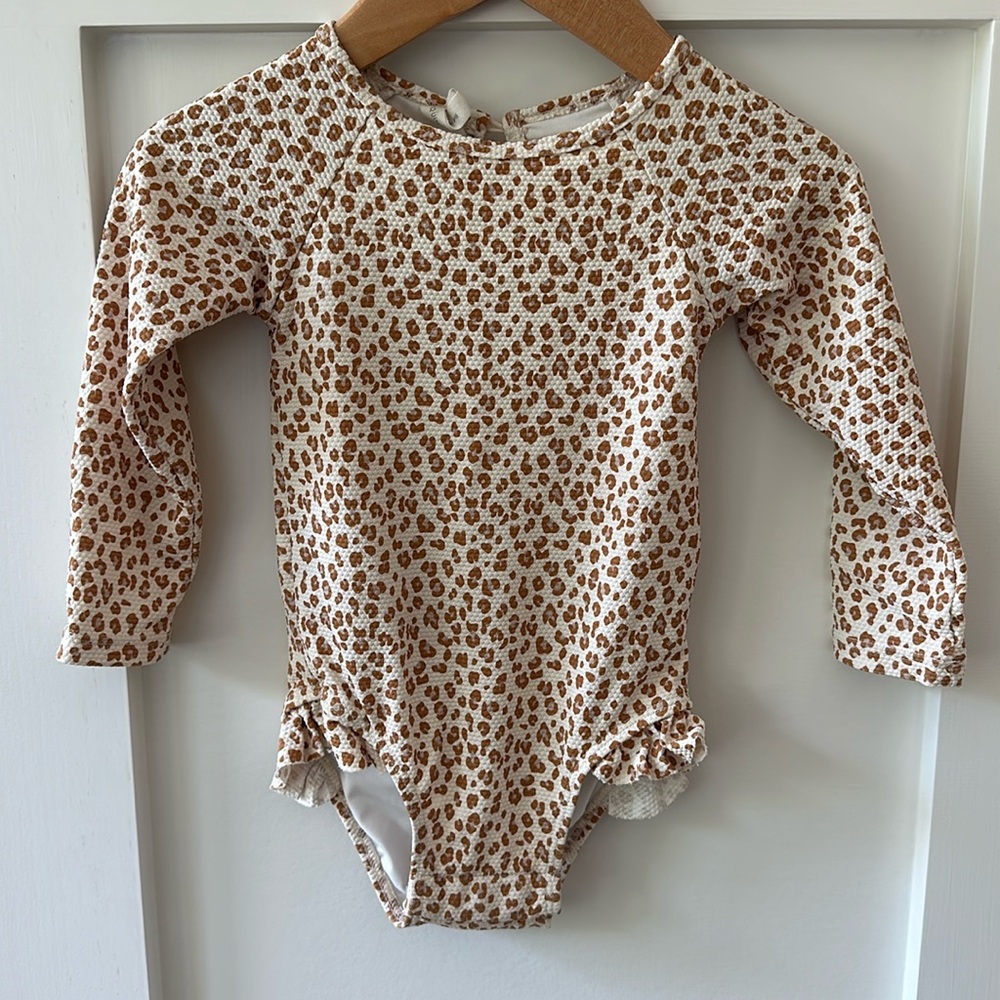 Quincy Mae Toddler Swimsuit - 18-24 Month, Cheetah print with Keyhole back